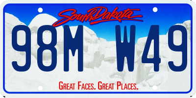 SD license plate 98MW49