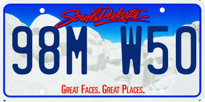 SD license plate 98MW50