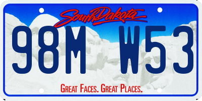 SD license plate 98MW53