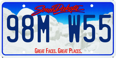 SD license plate 98MW55