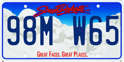 SD license plate 98MW65