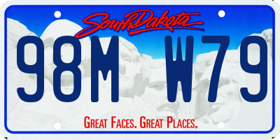 SD license plate 98MW79