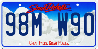 SD license plate 98MW90