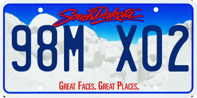 SD license plate 98MX02