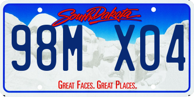 SD license plate 98MX04