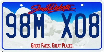 SD license plate 98MX08