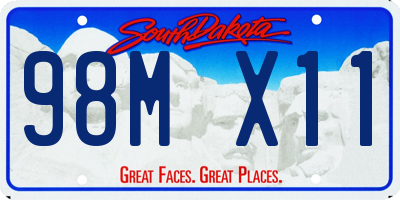 SD license plate 98MX11