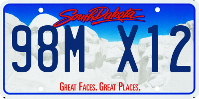 SD license plate 98MX12