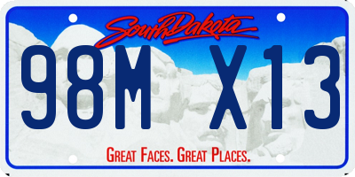 SD license plate 98MX13