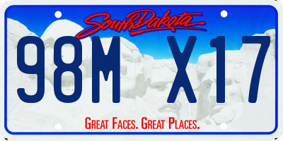 SD license plate 98MX17