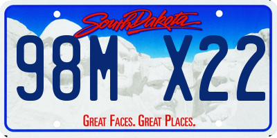 SD license plate 98MX22