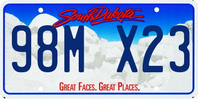 SD license plate 98MX23