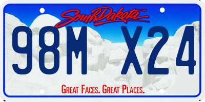 SD license plate 98MX24