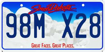 SD license plate 98MX28