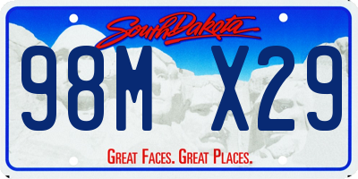 SD license plate 98MX29