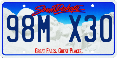 SD license plate 98MX30