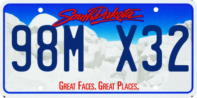 SD license plate 98MX32