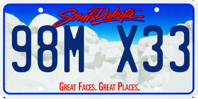 SD license plate 98MX33