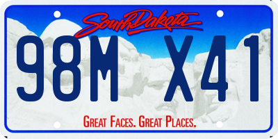 SD license plate 98MX41