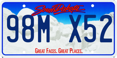 SD license plate 98MX52