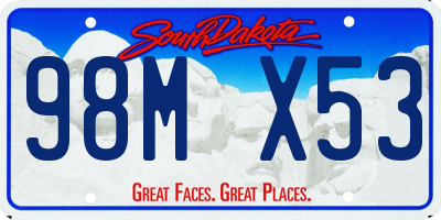 SD license plate 98MX53