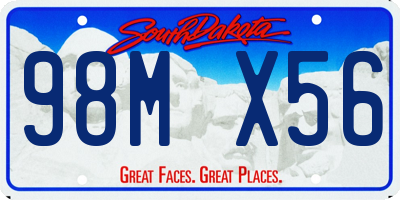 SD license plate 98MX56