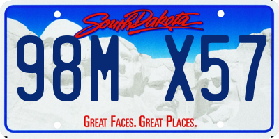 SD license plate 98MX57