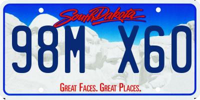 SD license plate 98MX60