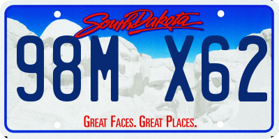 SD license plate 98MX62