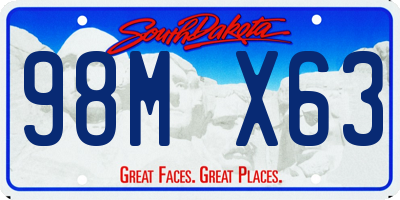 SD license plate 98MX63