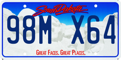 SD license plate 98MX64