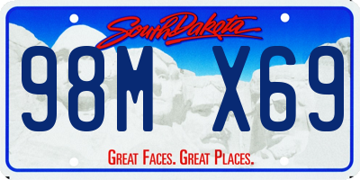 SD license plate 98MX69