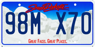SD license plate 98MX70