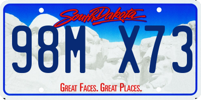 SD license plate 98MX73