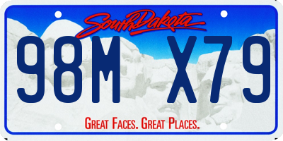 SD license plate 98MX79
