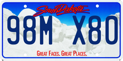 SD license plate 98MX80