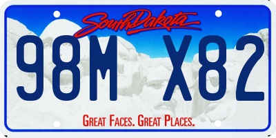SD license plate 98MX82