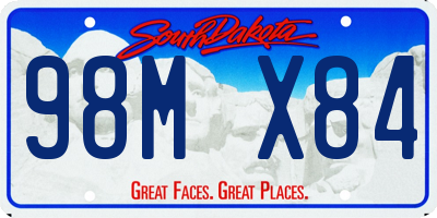 SD license plate 98MX84