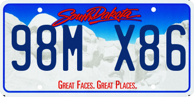 SD license plate 98MX86