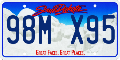 SD license plate 98MX95