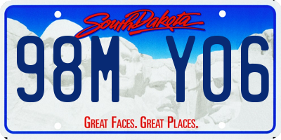 SD license plate 98MY06