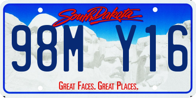 SD license plate 98MY16