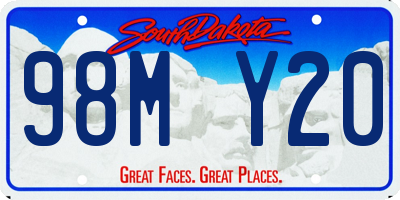 SD license plate 98MY20