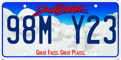 SD license plate 98MY23