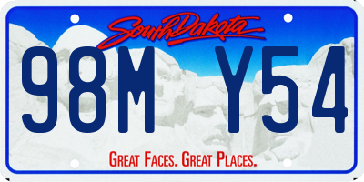 SD license plate 98MY54