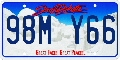 SD license plate 98MY66