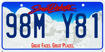 SD license plate 98MY81