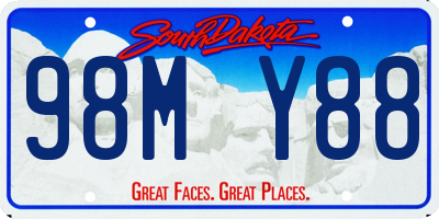 SD license plate 98MY88