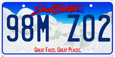 SD license plate 98MZ02