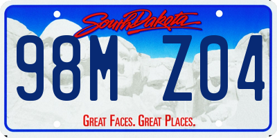 SD license plate 98MZ04